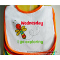 OEM Produce Customized Design Printed Cotton White Baby Wear Feeder Apron